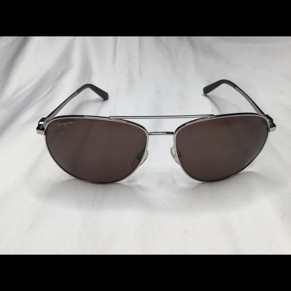 Salvatore Ferragamo Silver Aviator Sunglasses main image 5